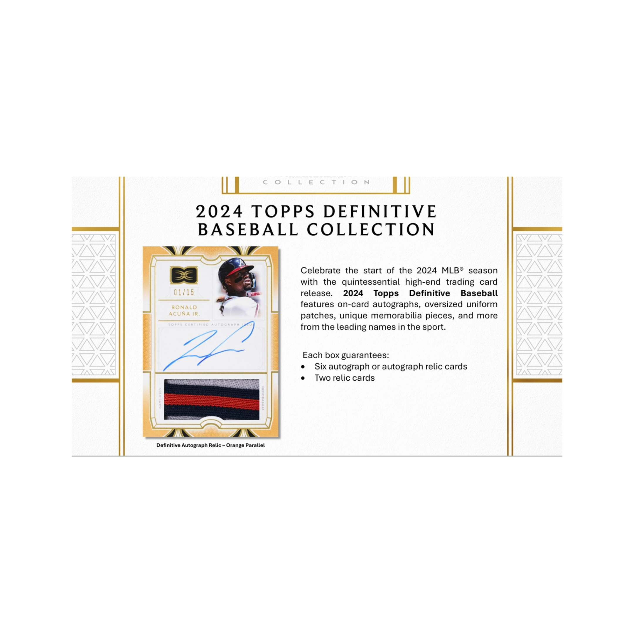 2024 Topps Definitive Baseball Hobby 2 Box Case